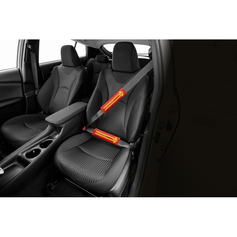 Car seat harness clearance pads